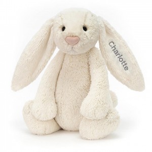 Huge Jelly Cats Personalised Bashful Cream Bunny | WAQ-275986