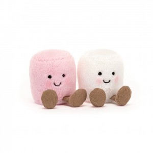 Jelly Cats Amuseable Pink and White Marshmallows | TIX-596078