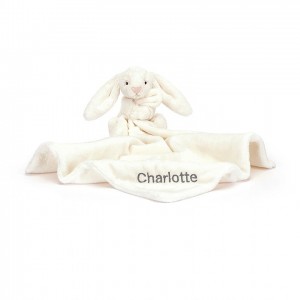 Jelly Cats Personalised Bashful Cream Bunny Soother | HOM-198367