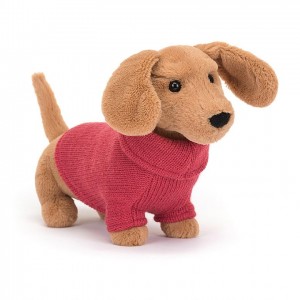 Jelly Cats Sweater Sausage Dog Pink | GZV-581634