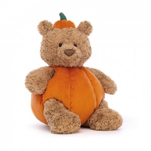 Large Jelly Cats Bartholomew Bear Pumpkin | XAZ-793586