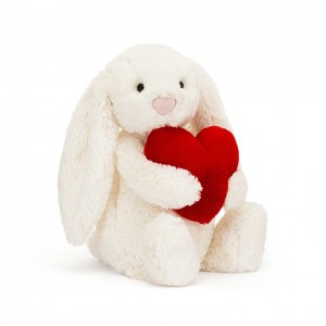 Medium Jelly Cats Bashful Red Love Heart Bunny | TMB-740362