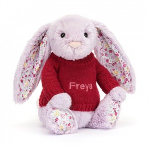 Medium Jelly Cats Blossom Jasmine Bunny with Personalised Red Jumper | KPS-936254