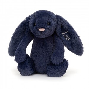 Medium Jelly Cats Personalised Bashful Navy Bunny | NSA-283075