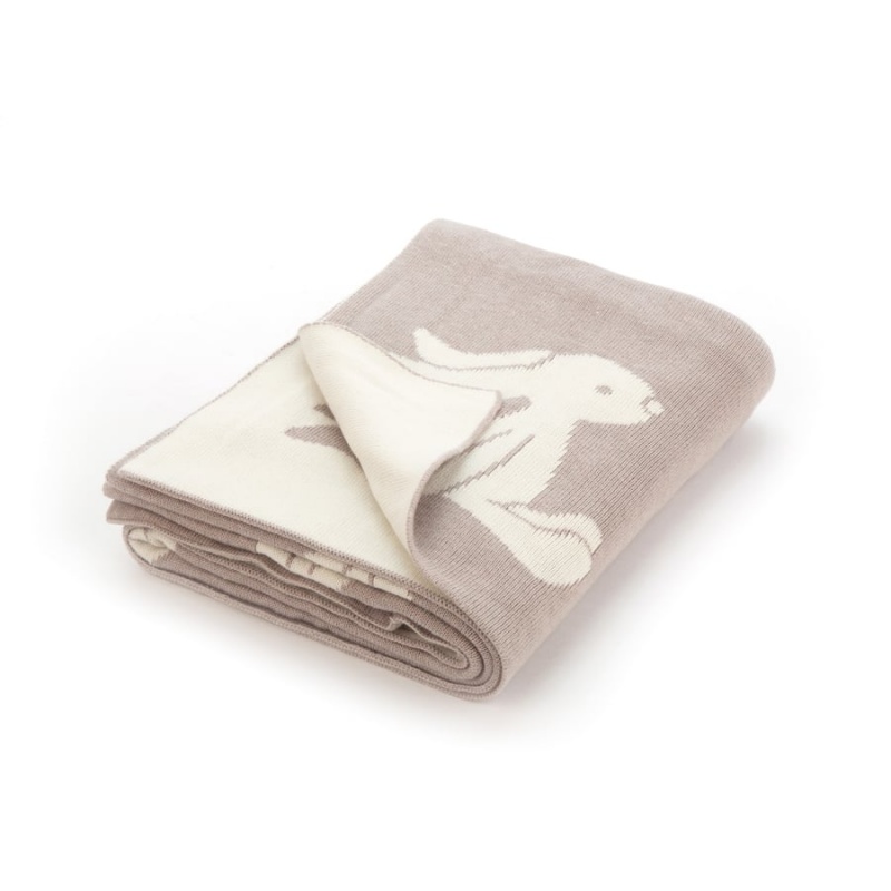 Jelly Cats Bashful Beige Bunny Blanket | XNT-256034