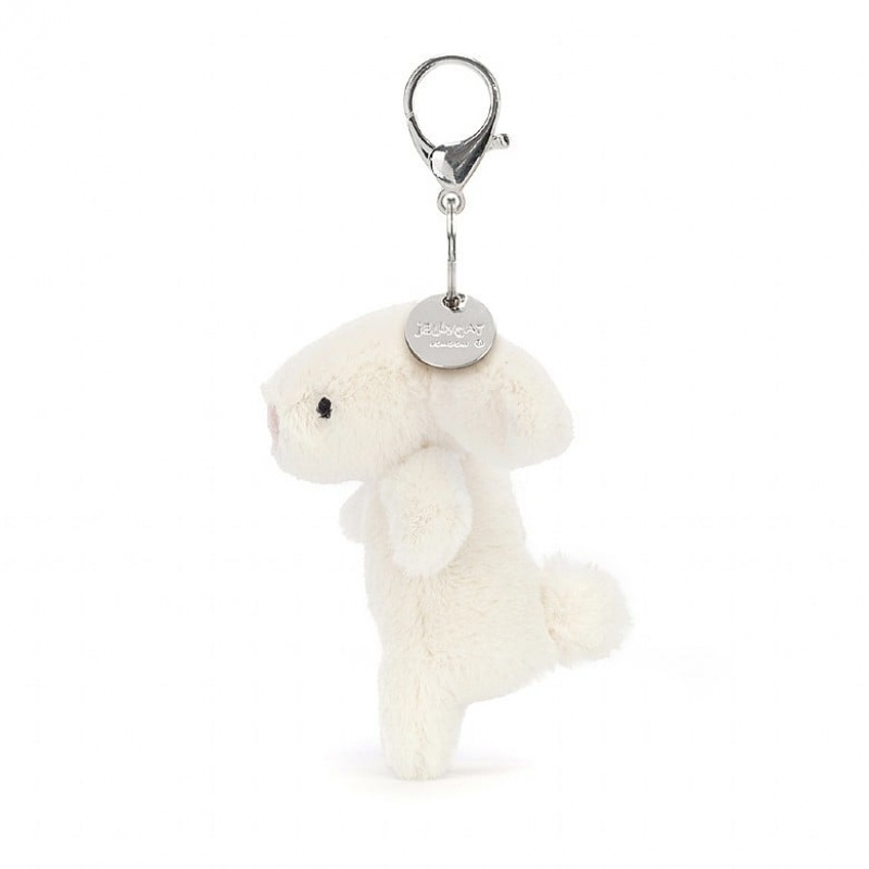 Jelly Cats Bashful Bunny Cream Bag Charm | FHX-976235