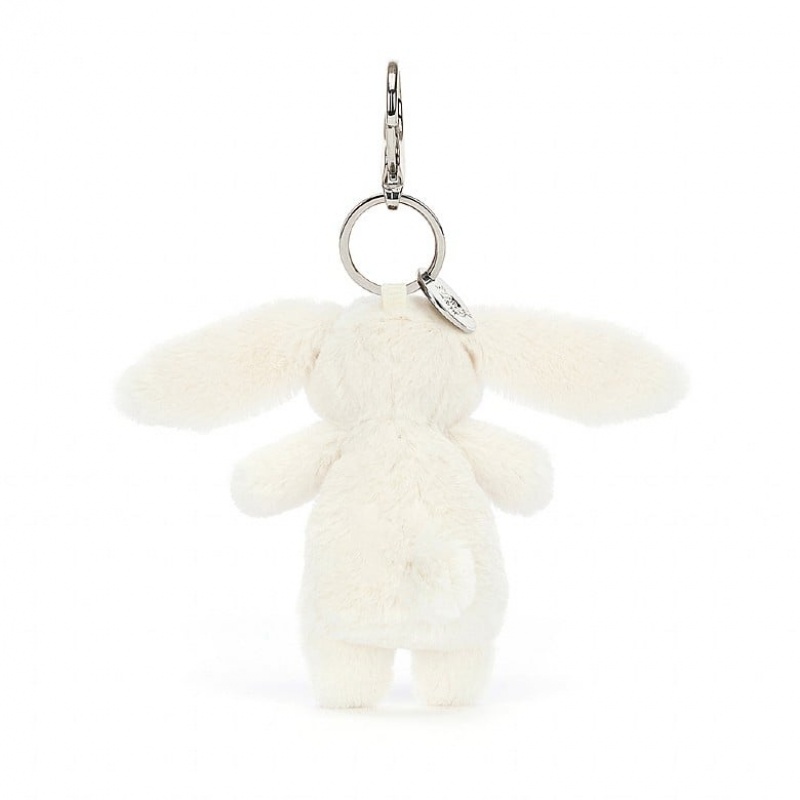 Jelly Cats Bashful Bunny Cream Bag Charm | FHX-976235