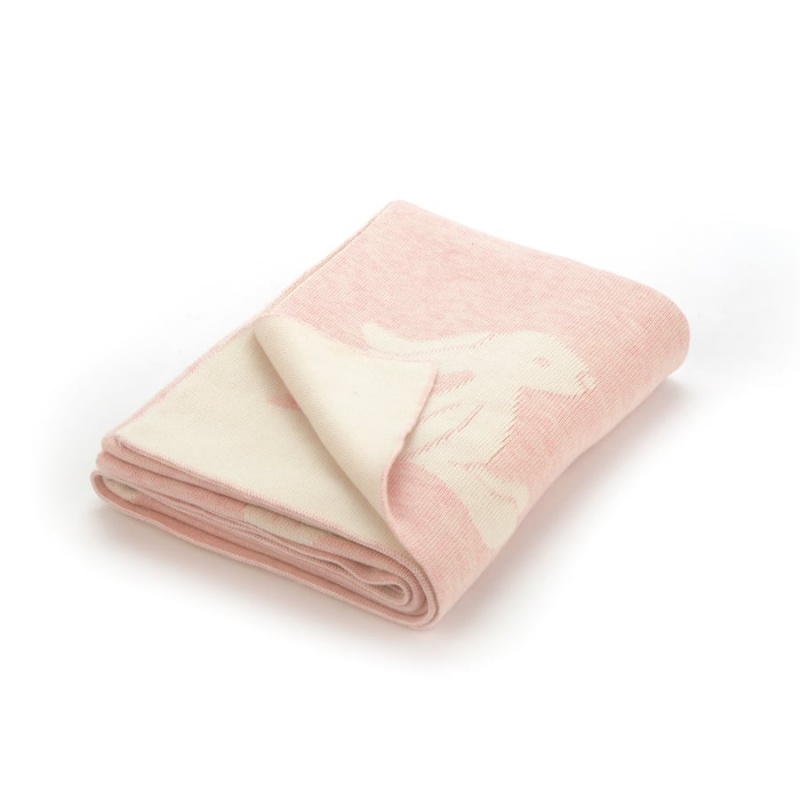 Jelly Cats Bashful Pink Bunny Blanket | CZQ-918207