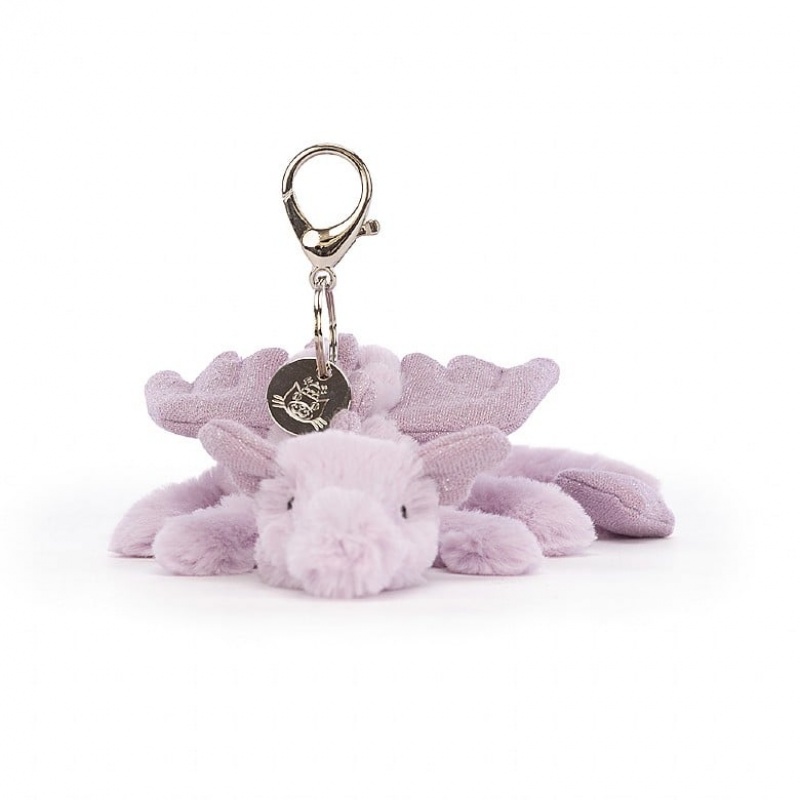 Jelly Cats Lavender Dragon Bag Charm | EOM-023987