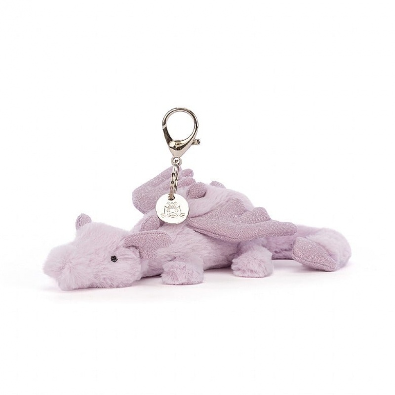 Jelly Cats Lavender Dragon Bag Charm | EOM-023987