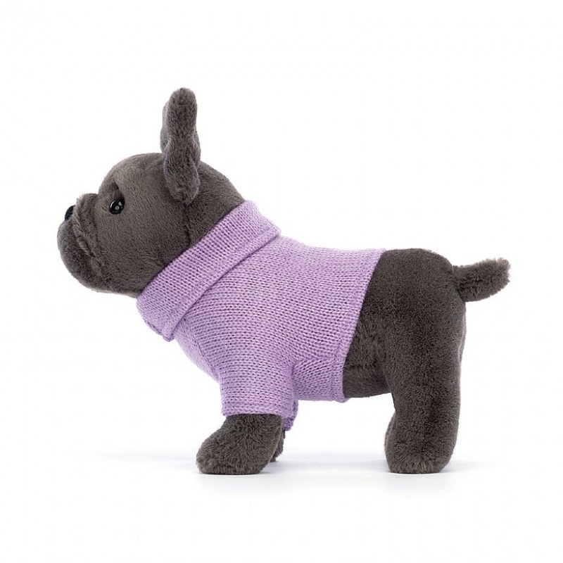 Jelly Cats Sweater French Bulldog Purple | SZB-980237