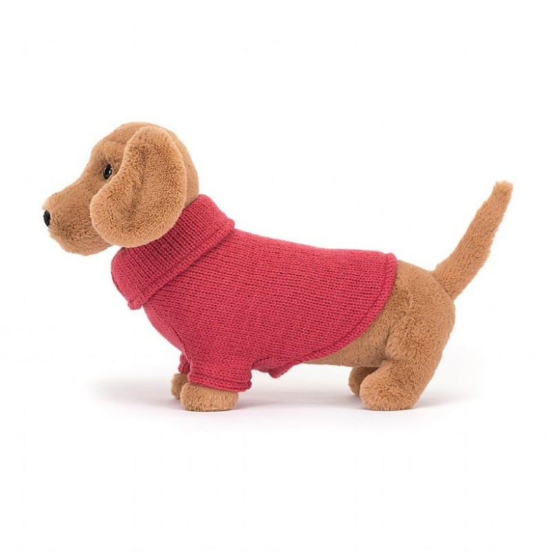 Jelly Cats Sweater Sausage Dog Pink | GZV-581634