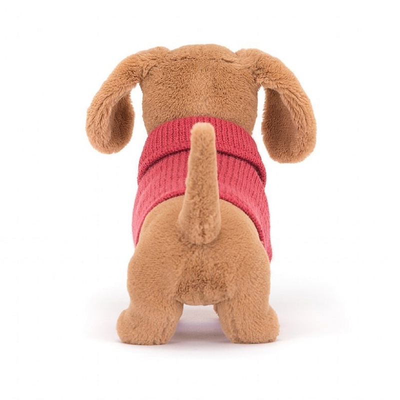 Jelly Cats Sweater Sausage Dog Pink | GZV-581634