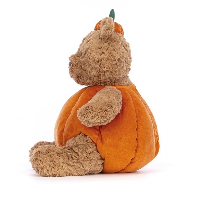 Large Jelly Cats Bartholomew Bear Pumpkin | XAZ-793586