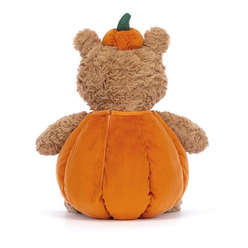 Large Jelly Cats Bartholomew Bear Pumpkin | XAZ-793586