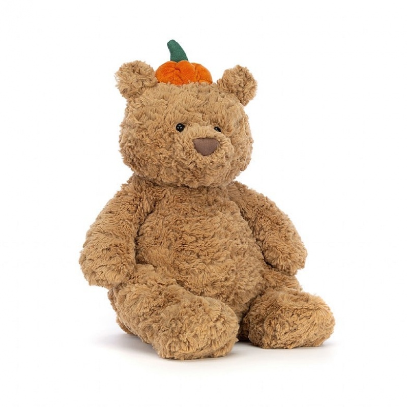 Large Jelly Cats Bartholomew Bear Pumpkin | XAZ-793586