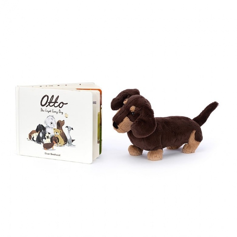 Large Jelly Cats Otto the Loyal Long Dog Book and Otto Sausage Dog | ONH-410569