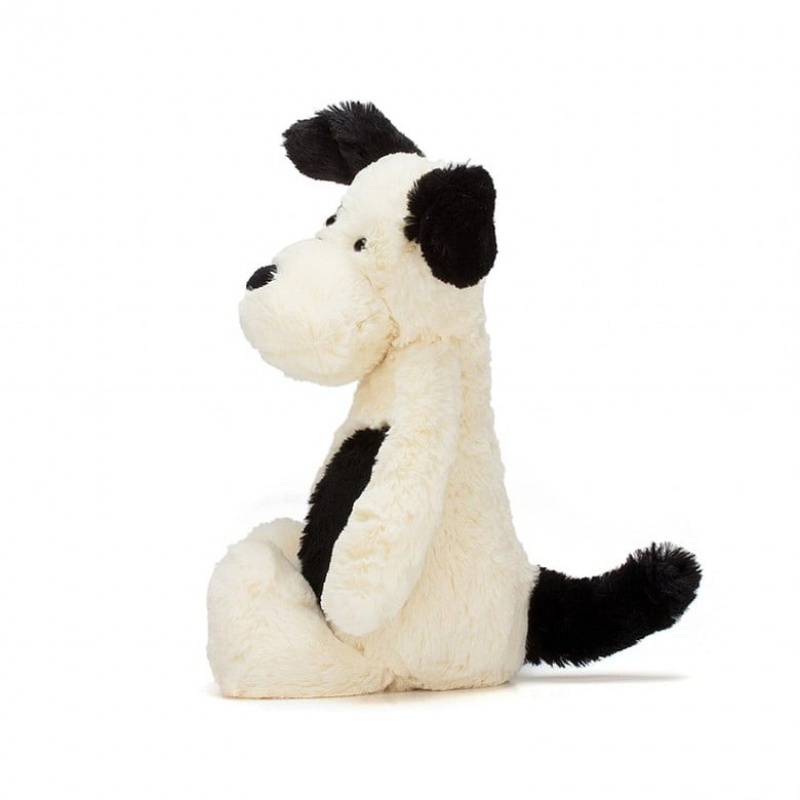 Medium Jelly Cats Bashful Black & Cream Puppy | NKP-608913