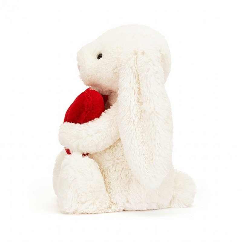 Medium Jelly Cats Bashful Red Love Heart Bunny | TMB-740362