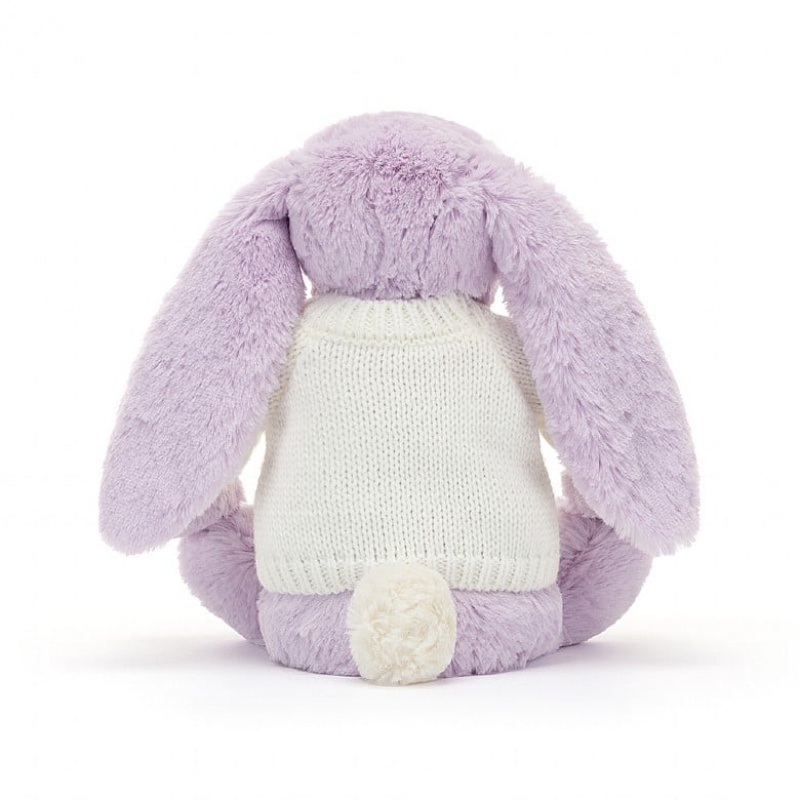 Medium Jelly Cats Blossom Jasmine Bunny with Personalised Cream Jumper | JND-694158