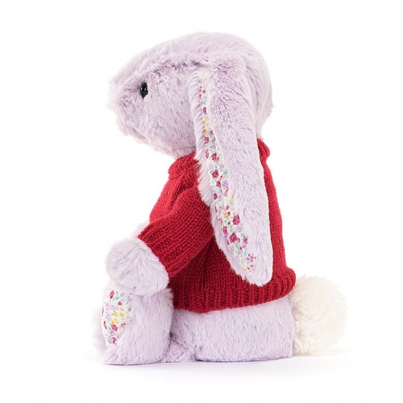 Medium Jelly Cats Blossom Jasmine Bunny with Personalised Red Jumper | EHR-968125