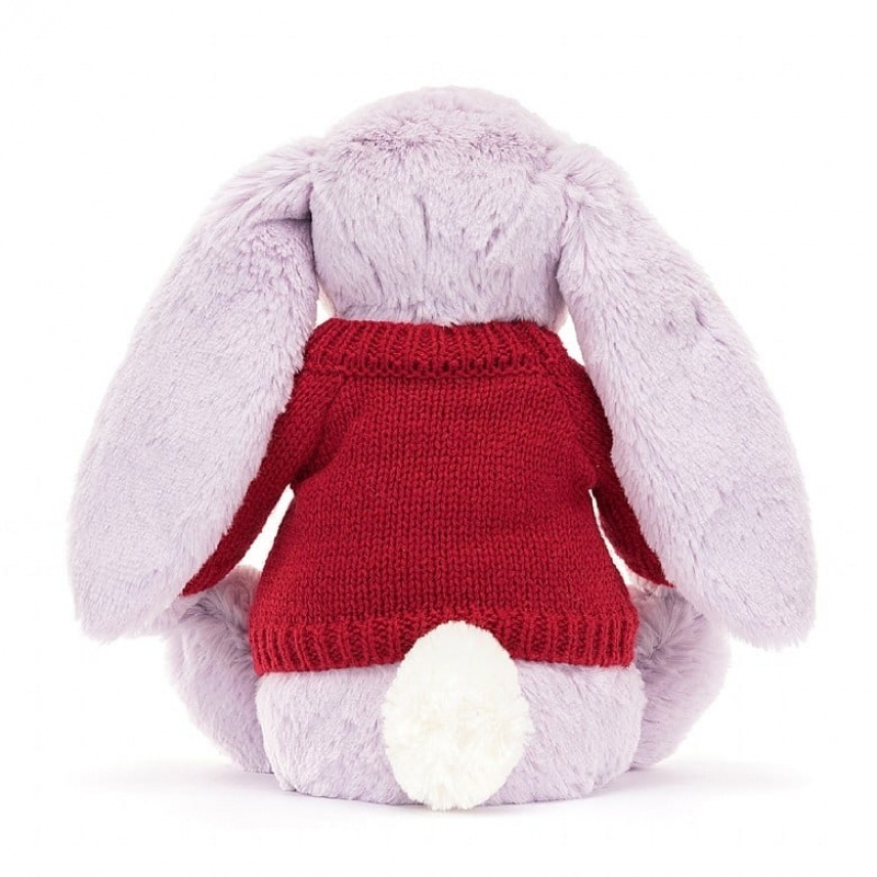 Medium Jelly Cats Blossom Jasmine Bunny with Personalised Red Jumper | EHR-968125