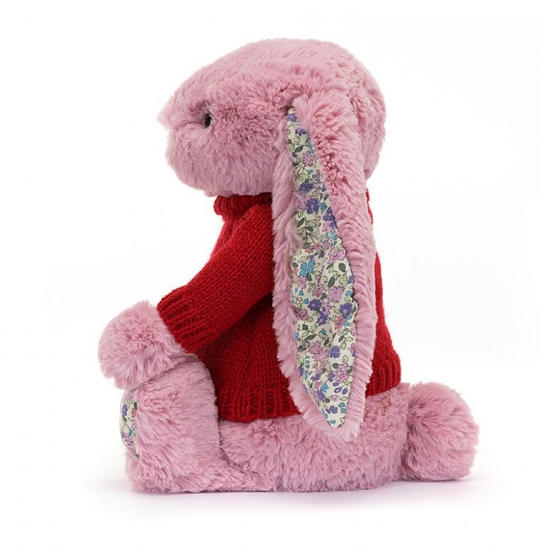 Medium Jelly Cats Blossom Tulip Bunny with Personalised Red Jumper | AXT-389147