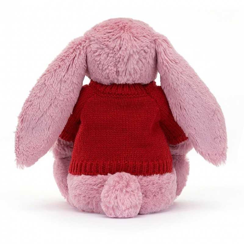 Medium Jelly Cats Blossom Tulip Bunny with Personalised Red Jumper | AXT-389147