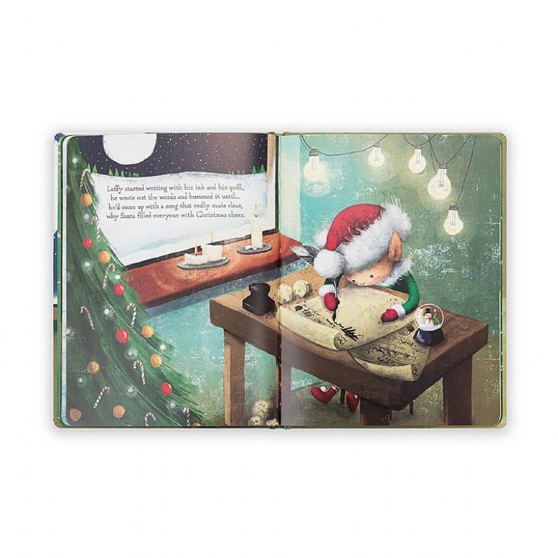 Medium Jelly Cats Leffy's Christmas Gift Book and Leffy Elf | YXZ-412968