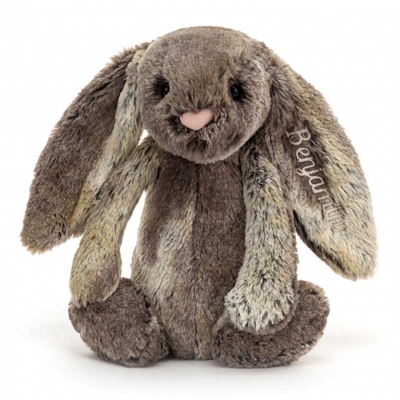 Medium Jelly Cats Personalised Bashful Cottontail Bunny Medium | YLP-391740