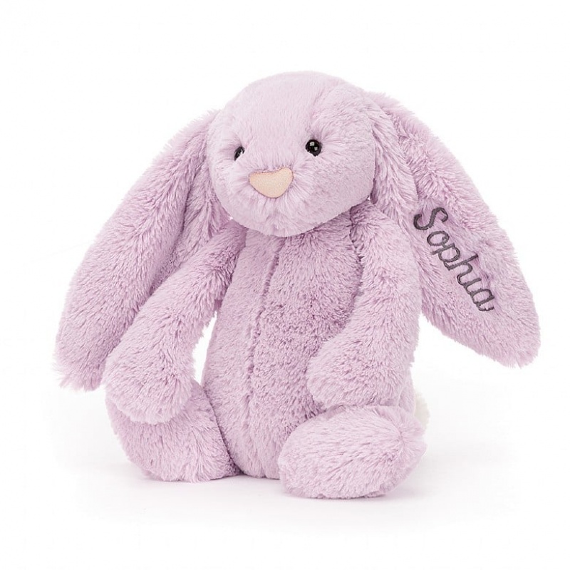 Medium Jelly Cats Personalised Bashful Lilac Bunny | OJG-837215