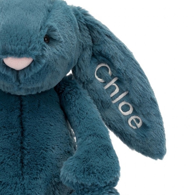 Medium Jelly Cats Personalised Bashful Mineral Blue Bunny | WRJ-647159