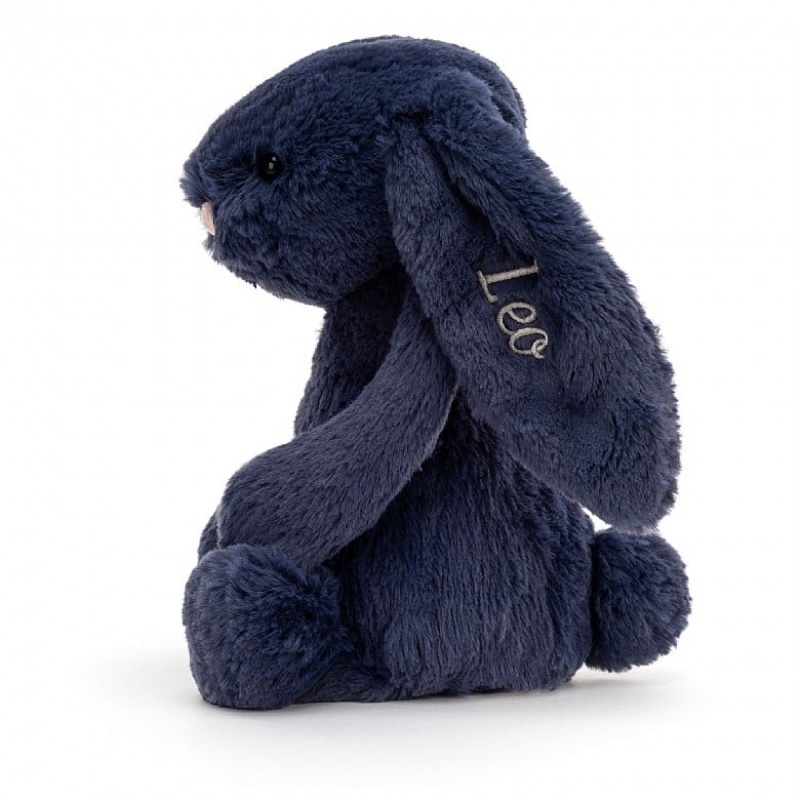 Medium Jelly Cats Personalised Bashful Navy Bunny | PFL-106523